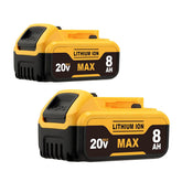 Jnfkldsb 8.0Ah battery for DeWalt DCB200 with extended runtime for demanding tasks.