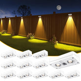 JOFIOS solar fence lights provide 50-lumen brightness for clear yard illumination.