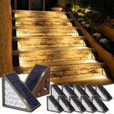 JOFIOS solar step light mounted on outdoor stairs for safer nighttime navigation.