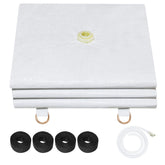 Joewuzun leak diverter 5x5ft tarp overview helps protect walls and floors.