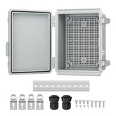 Joinfworld outdoor waterproof box front view demonstrates rugged ABS enclosure protecting outdoor wiring