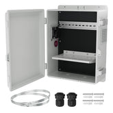 Joinfworld vented outdoor enclosure front view suitable for weatherproof outdoor WiFi setups