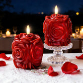 JOIONE Rose flameless LED candle with remote for romantic ambiance