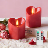 JOIONE Valentine heart candles with remote provide seamless mood control.