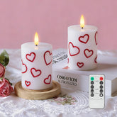 JOIONE valentines heart flameless candles with remote control for easy mood lighting