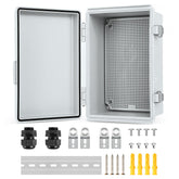 Joisyoya outdoor waterproof box front view for reliable outdoor electrical enclosures.