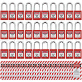 JOJOMARK lockout locks: red, durable bodies with two keys for reliable safety during maintenance