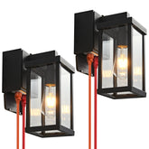 JOKAONOTL dusk-to-dawn outdoor light with GFCI outlet powers devices outdoors.