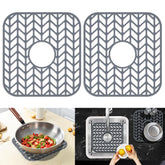 JOOKKI sink protector center drain mat shields the sink bottom from scratches.