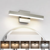 Joossnwell brushed nickel vanity light bar for even mirror illumination.