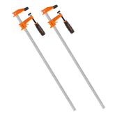 Jorgensen 2-pack medium-duty steel bar clamps assembled for sturdy gripping