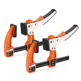 Jorgensen 4-inch bar clamp set with quick-release for fast setup