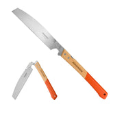 Jorgensen Kataba pull saw blade close-up shows sharp teeth for clean cuts.