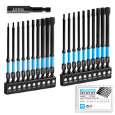 JOSQNNIA Allen Wrench Drill Bit Set with a 4-inch shank enables deep access.