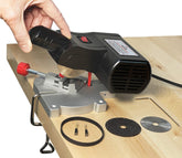 JOUNJIP mini miter saw front view for compact hobby use