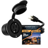 Journeyman-Pro 15A outdoor outlet 125V for reliable yard power.