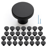 Joy Decor 30-pack black cabinet knobs shown on display for updating cabinets