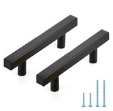 JOY DECOR 30-pack square handle, 3-inch matte black, ideal for cabinets and drawers.