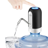 Joyhill 5-gallon water bottle dispenser pump in action for home and camping use.