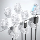 JOYROOM nine-pack cable clips organize desktop cables neatly.