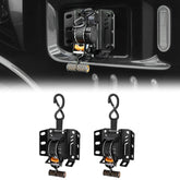 JOYTUTUS retractable ratchet strap front view for F-150 securing heavy loads