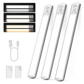 Joyzy 3-pack over-sink light packaging for quick, tool-free setup.