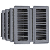 JSLIN floor register front view in dark gray with adjustable airflow