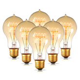 Jslinter Edison bulb with amber glass for warm vintage ambiance