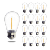 Jslinter S14 durable shatterproof bulbs for outdoor use, ideal for patios and gardens.