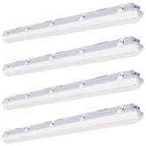 JTT 4ft LED vapor tight light installed in a garage for durable lighting