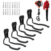 Juformin Garden Power Tool Hanger 4-pcs pack securely holds garden tools.