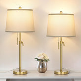JUNNAI tall table lamp base offers stable support for living room setups.