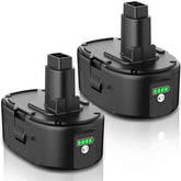 JUNWOOD 2-pack 8Ah battery for extended Dewalt 18V power with improved runtime