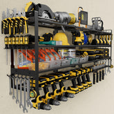 Jusgym 49.4'' large power tool organizer wall mount shows a sturdy steel frame for garage storage.