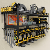 Jusgym power tool organizer wall mount with 3-tier design for sturdy tool storage