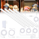 JUSJUBR 4-pack cold white shelf lights 12 inch for bright, even display illumination