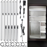 JUSJUBR Gun Safe Light Kit with door-activated lights illuminating interior.
