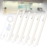 JUSJUBR plug-in under cabinet lights six bars illuminate a kitchen counter