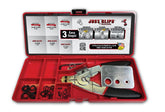 Just Clips snap ring pliers with universal tips for quarter to one inch rings