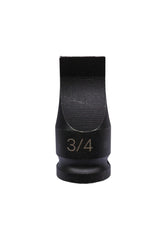 JXHONG half-inch drive slotted socket with 3/4-inch width and 0.115-inch tip for wide slots.