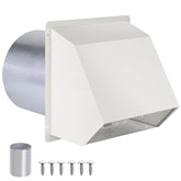 JYINCPED hooded vent cap closeup with damper for backdraft prevention