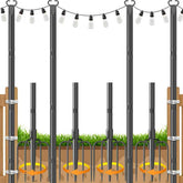 JYTOBN string light poles ready for assembly to create outdoor ambiance