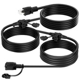 K KASONIC outdoor extension cord with three evenly spaced outlets for versatile power on the patio.