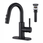 Kablle KBL-7002B-CL2 pull-down faucet with matte black finish for versatile cleaning