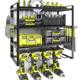 KAFAHOM power tool organizer wall mount with four slots for easy access