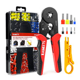 KAIWEETS ferrule crimping tool kit for clean, consistent terminal crimps.