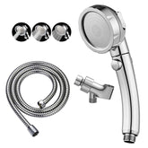 KAIYING chrome high-pressure shower head front view showing robust spray