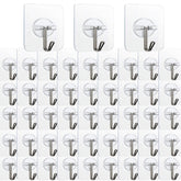 KAKAMINA adhesive hooks 100-pack front view for clutter-free organization.
