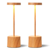 Kakanuo wooden rechargeable cordless lamp 2-pack for versatile indoor and outdoor lighting.
