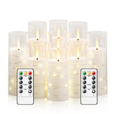 Kakoya flameless candles with embedded star string for enchanting mood lighting